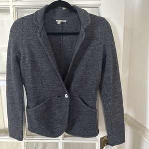 Halogen Wool Blend Blazer Gray Womens Medium